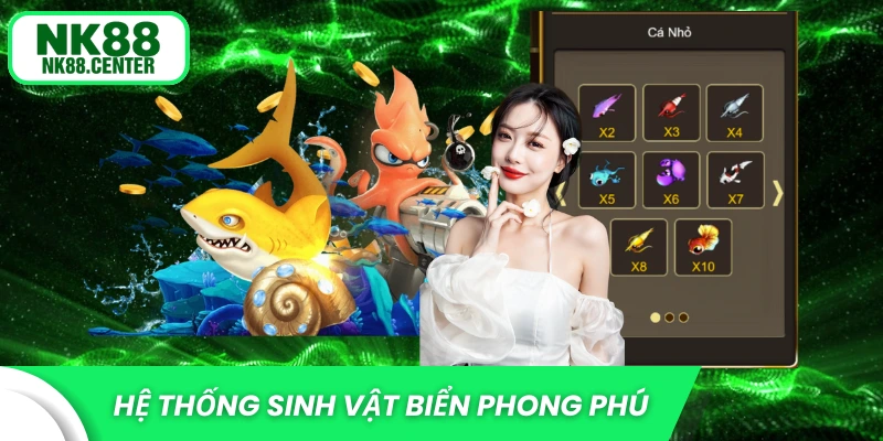 Hệ thống sinh vật biển trả thưởng hấp dẫn