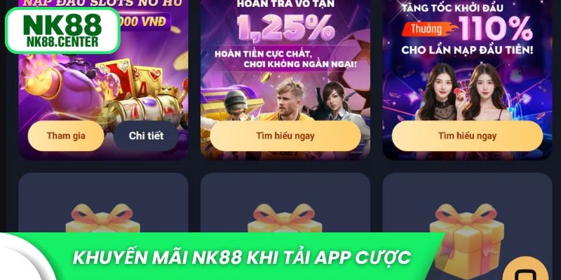 Khuyến mãi NK88 khi tải app cược online